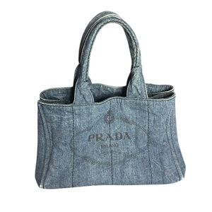 Prada Canapa Denim Tote